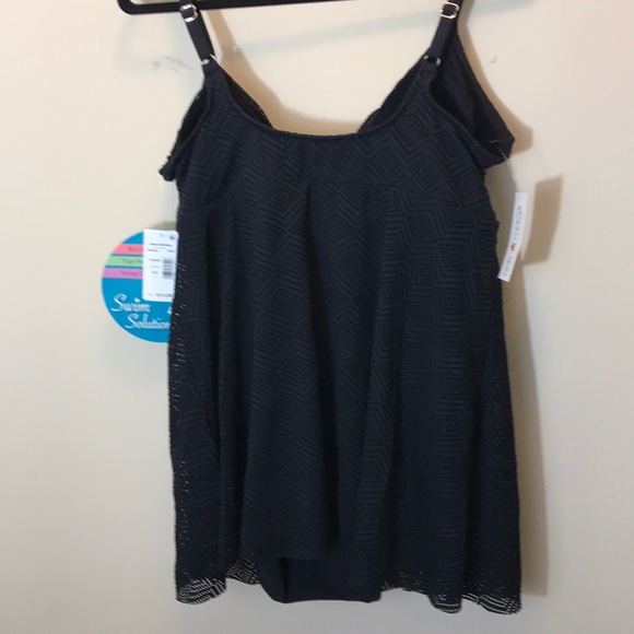 NWT Swim Solutions Black One-Piece Swimsuit - Picture 8 of 12